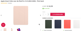 Apple Smart Folio voor de iPad Pro 12.9 (2022-2020) vanaf €24,99 bij Smartphonehoesjes