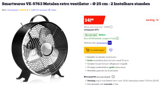 Smartwares VE-5763 retro ventilator – Ø 25 cm voor €14,99 bij Bol.com