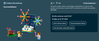 Gratis Lego Vuurwerkshow (40689) bij aankoop vanaf €85