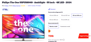 Philips The One 55PUS8949 voor €739 bij Bol
