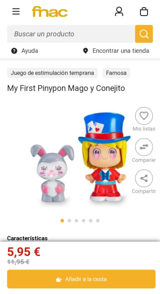 My First Pinypon Mago y Conejito por 5,95€.