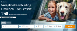 20% korting bij DFDS op een overtocht van IJmuiden naar Newcastle