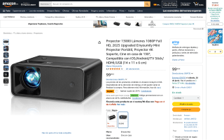 Proyector portátil Full HD por 39,99€