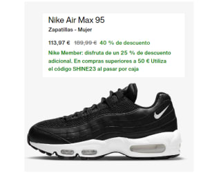 Zapatillas para Mujer Nike Air Max 95 por 85.53€