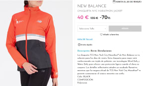 Chaqueta de Running de Mujer New Balance NYC MARATHON JACKET por 40€