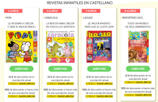 Revistas Bayard 12€ descuento suscripción anual y 50% si te suscribes a más de una revista