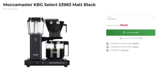 Moccamaster KBG Select - Koffiezetapparaat voor €193 bij Lunenburg