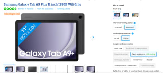 Samsung Galaxy Tab A9 Plus - 128GB - Gray voor €179 bij Coolblue