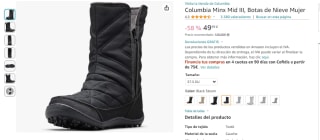 Columbia Minx Mid III, Botas de Nieve Mujer Varias tallas disponibles por 49,99€