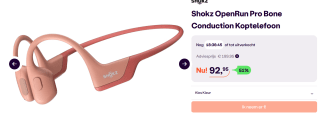 Shokz OpenRun Pro in diverse kleuren voor €92,95 bij Ibood