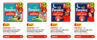 Pampers pants 1+1 gratis bij Kruidvat