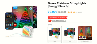 20 meter Govee Christmas String Lights voor €76,99 bij Govee
