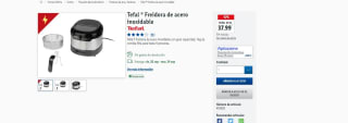 Freidora de acero inoxidable 1kg marca Tefal por 37,99€