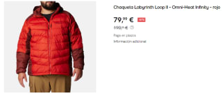 Chaqueta de plumas para Hombre Columbia Labyrinth Loop II por 79.99€