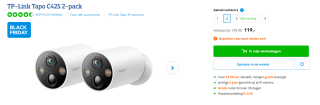 TP-Link Tapo C425 2-pack beveiligingscamera's voor €119 bij Coolblue