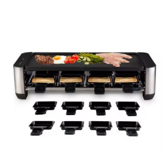 Mellerware Raclette Yummy 1400W Función grill y Plancha Placas reversibles y extraíbles 8 Personas por solo 37,94€