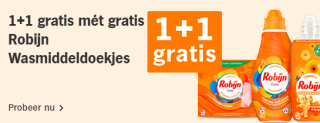[PRIJSFOUT?!] Alle robijn wasmiddelen 1+1 gratis + gratis wasdoekjes bij de AH