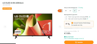 LG TV OLED 2024 | OLED65B4 | 65'' (164 cm) met gratis Yamaha TW-E3C oortjes voor €1129 bij Art & craft