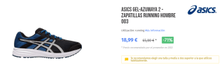 Recopilación zapatillas Asics desde solo 18,99€