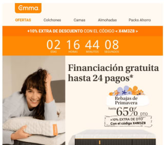 Hasta 65% dto + 10% descuento