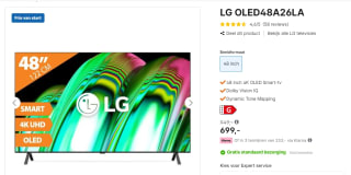 LG OLED48A26LA televisie voor €699 bij Expert