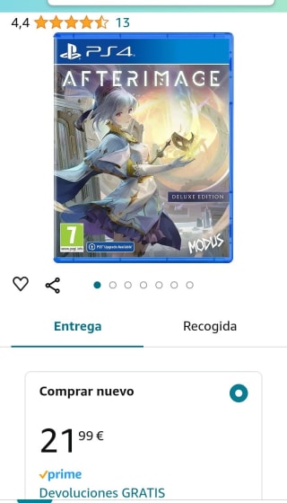 Afterimage Deluxe Edition PS4 por 21,99€.