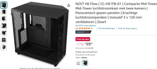 NZXT H6 Flow PC case voor €99 met Amazon Prime