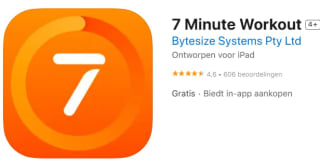 Gratis lifetime abonnement voor de 7 Minute Workout app via de App Store