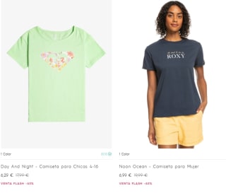Roxy calzado y ropa 30% EXTRA en productos ya rebajados grandes ofertas