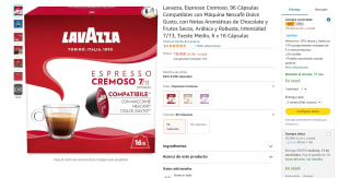 Pack de 6 x 16 Cápsulas marca Lavazza, Espresso Cremoso por 18,45€