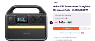Anker 535 PowerHouse draagbaar oplaadstation (LiFePo4) voor €249 bij Ibood