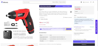 Atornillador Eléctrico Casals CCS3621BC, 3.6V, por 13,91€ (8,35€ cuenta nueva)