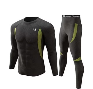 Ropa Interior Térmica Manga Larga Camiseta + Térmica Pantalones Largos por 11,89€