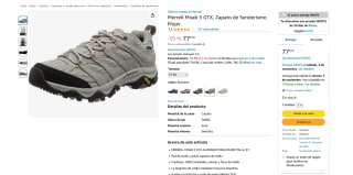 Zapato Merrell Moab 3 GTX de Senderismo Mujer por solo 77,47€