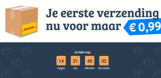 DHL verzending voor maar €0,99 per pakket via Marktplaats