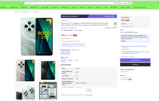 Xiaomi Poco C75 8GB+256GB Pantalla inmersiva de 6.88” 120Hz, MediaTek Helio G81-Ultra cámara Dual 50MP IA 5160 mAh NFC por solo 91,24€