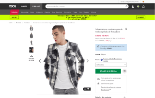 Sobrecamisa a cuadros Threadbare por 12€