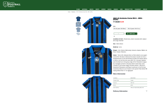 Primera Equipación Atalanta 21/22 para Niños por 7€