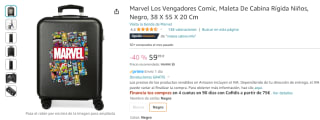 Marvel Los Vengadores Comic, Maleta De Cabina Rígida por 59,99€