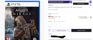 Videojuego PS5 y ps4 Assassins Creed Mirage por 28,21€ preventa