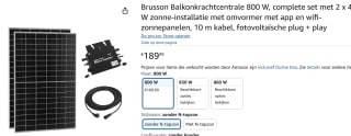 Brusson Balkonkrachtcentrale 800 W voor €189,99 bij Amazon