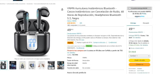 Auriculares Inalámbricos Bluetooth VNMN por 12.49€