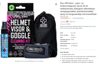 Muc-Off Helm-, vizier- en brillenreinigerset voor €9,95 bij Amazon