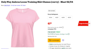 Only Play Aubree Loose Training Shirt Dames (Maat 52/54) voor €6,60 bij Bol