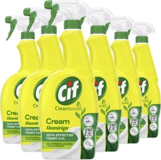 Cif CleanBoost Allesreiniger Spray - Cream - 1 schoonmaakspray voor 101 oppervlakken - 6 x 700 ml voor €13,15 bij Bol