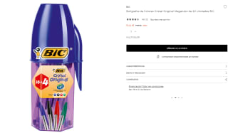 BIC Bolígrafos de Colores Cristal Original Megatubo de 20 Unidades BIC por 5,44€