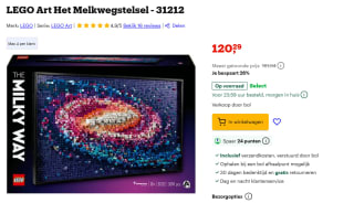 LEGO Art Galaxy het melkwegstelsel voor €120,29 bij bol.