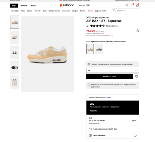 Zapatillas Nike Air Max 1 Mujer por solo 74,95€