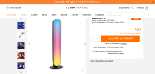 Barre Lumineuse Xanlite LED RVB Synchronisation Musicale USB à 7,14€