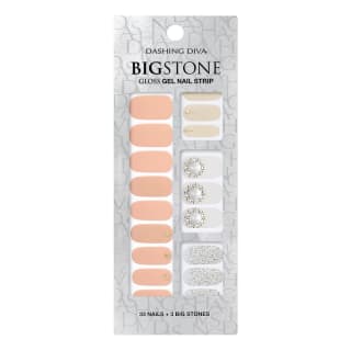 Kit 33 stickers + 3 big stones ajustables con acabado gel para las uñas por $9.520